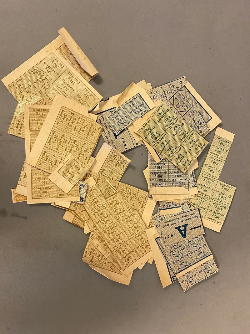Originale rationeringsmærker - ww1 og efter
