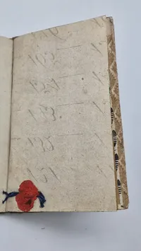 Original “Skudsmaalsbog for Mandfolk" fra 1838. En skudsmålsbog var en obligatorisk kontrolbog for tjenestefolk (også kaldet tyende) i Danmark fra 1833 til 1921.