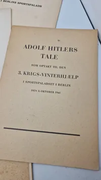 Stor samling originale taler af Adolf Hitler