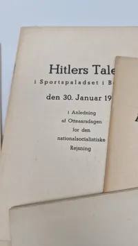 Stor samling originale taler af Adolf Hitler