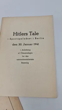 Stor samling originale taler af Adolf Hitler