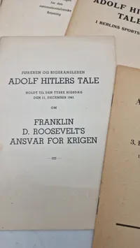 Stor samling originale taler af Adolf Hitler
