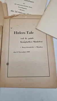 Stor samling originale taler af Adolf Hitler