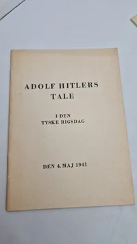 Stor samling originale taler af Adolf Hitler