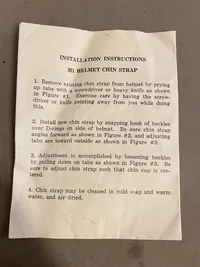 Original brugsanvisning for amerikansk M1 hjelm