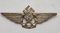 Original German Luftwaffe Maritime Personnel Visor Cap Badge