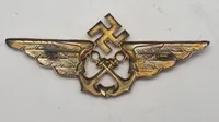 Original German Luftwaffe Maritime Personnel Visor Cap Badge