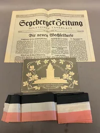 Originalt tysk lot med bl.a. tysk ww1 mindebånd