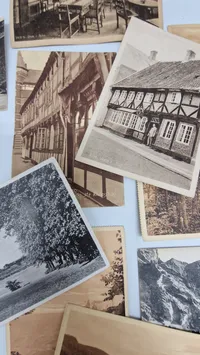 Samling antikke postkort