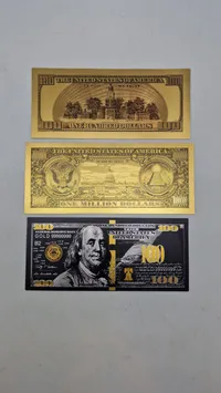 Forgyldte reklame dollar sedler