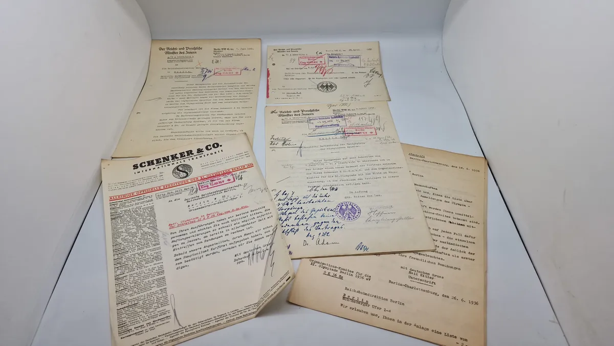 Samling originale olympiade effekter, 1936