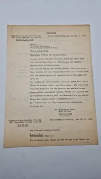 Samling originale olympiade effekter, 1936
