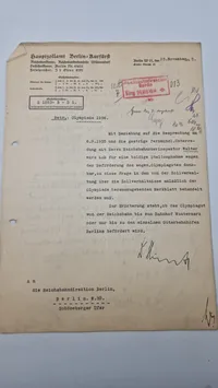Samling originale olympiade effekter, 1936