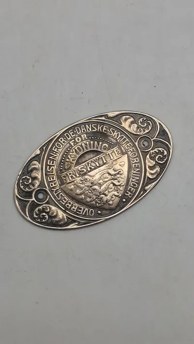 Originalt præmievåbenskjold fra De Danske Skytteforeninger.