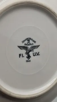 Original tysk Luftwaffe desserttallerken