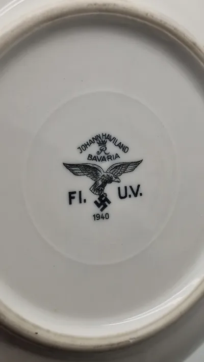 Original tysk Luftwaffe desserttallerken