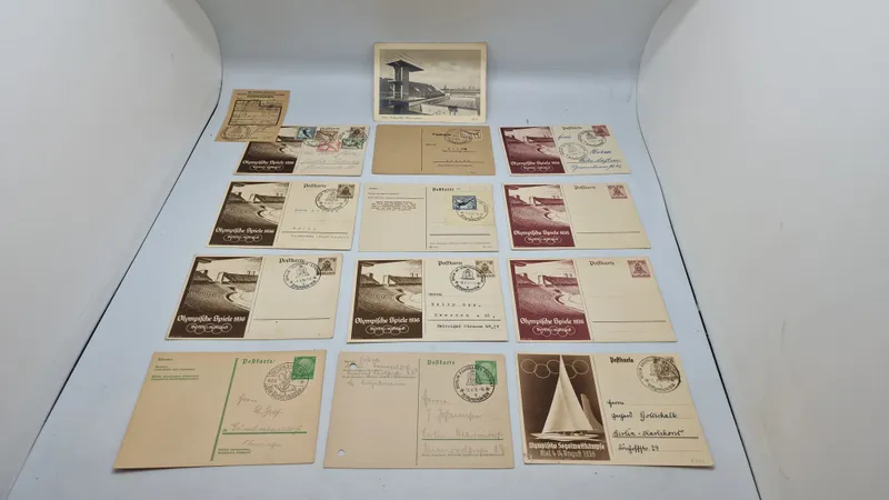 Samling originale olympiade postkort, 1936