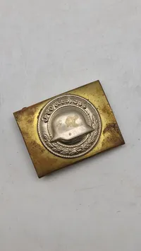 Originalt bælte spænde fra den tyske veteranorganisation "Der Stahlhelm" (Stålhjelmen), som eksisterede fra 1918 til 1935