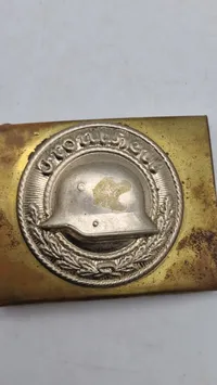 Originalt bælte spænde fra den tyske veteranorganisation "Der Stahlhelm" (Stålhjelmen), som eksisterede fra 1918 til 1935