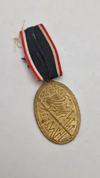 Original KRIEGSDENKMÜNZE - KYFFHÄUSER MEDAILLE "BLANK DIE WEHR-REIN DIE EHR 1914-1918"