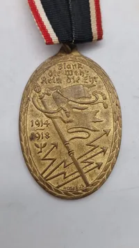 Original KRIEGSDENKMÜNZE - KYFFHÄUSER MEDAILLE "BLANK DIE WEHR-REIN DIE EHR 1914-1918"