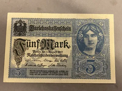 Original tysk ww1 pengeseddel