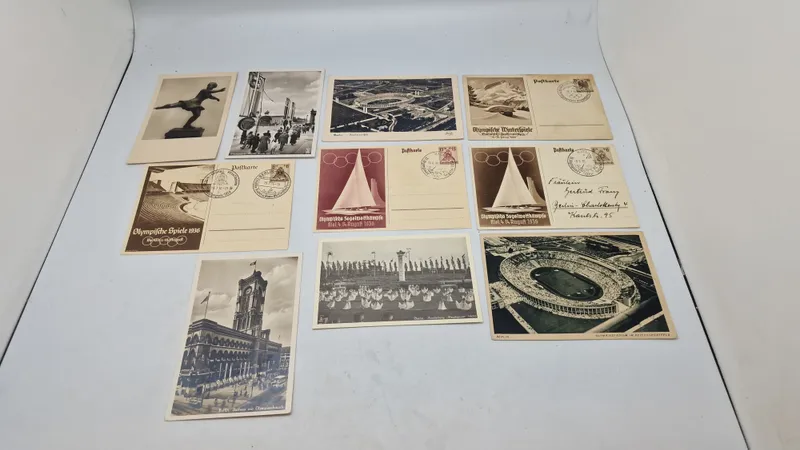 Samling originale olympiade postkort, 1936