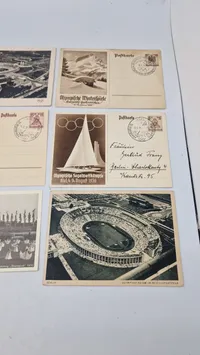 Samling originale olympiade postkort, 1936