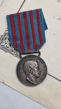 Original Commemorative Medal for den Italo-Tyrkiske Krig samt urkunde