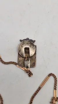 Original dansk national broche , sølv