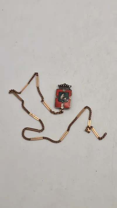 Original dansk national broche , sølv