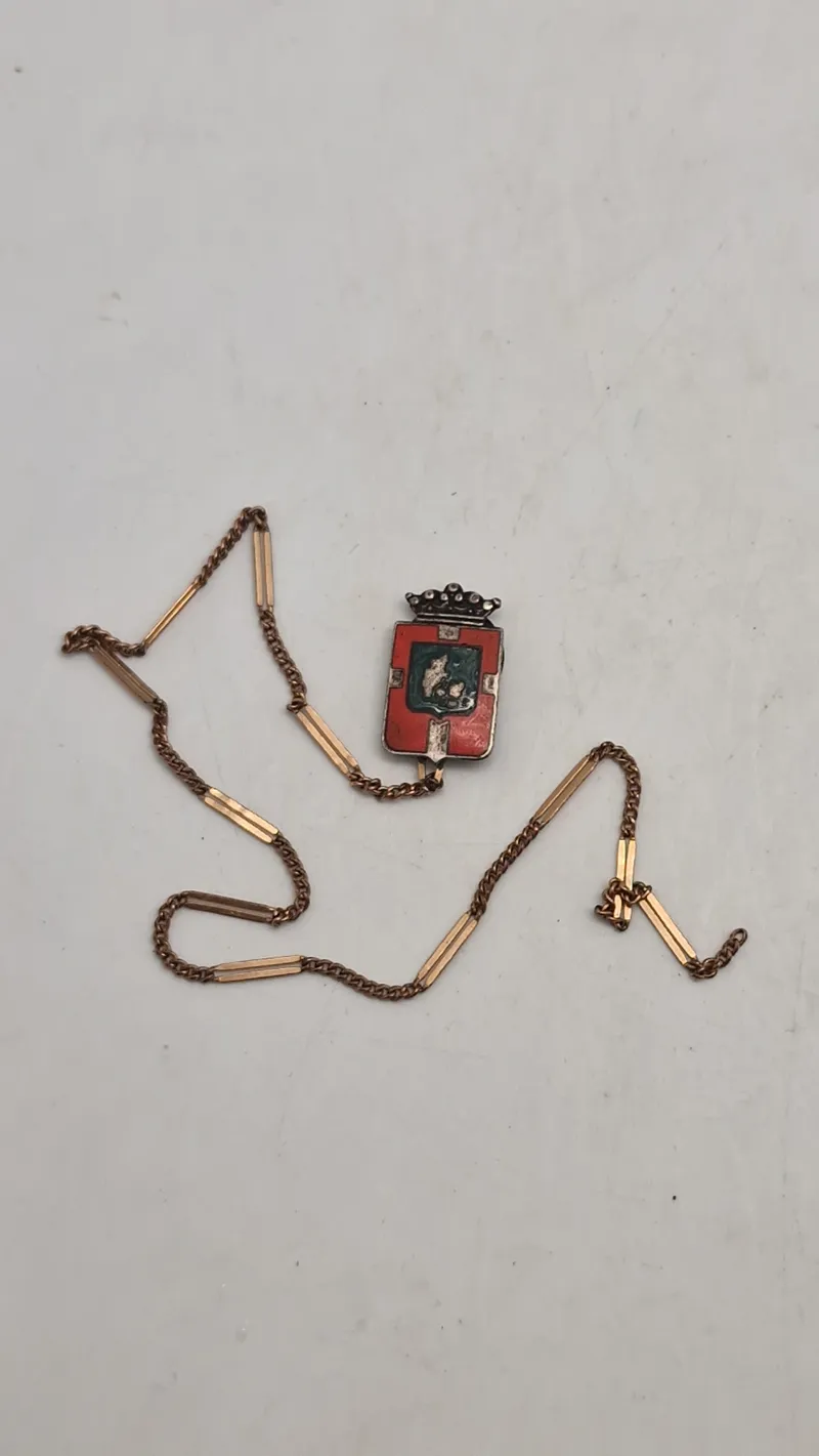 Original dansk national broche , sølv