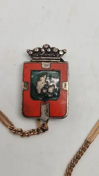 Original dansk national broche , sølv