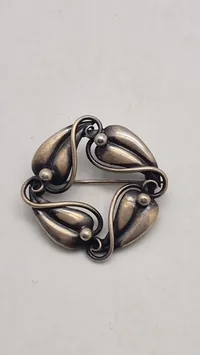 Broche af 830 sølv -  Rudolf Billing - Varde 1910 - 1937