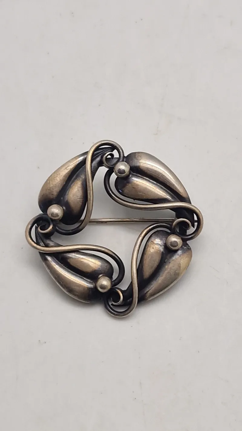 Broche af 830 sølv -  Rudolf Billing - Varde 1910 - 1937
