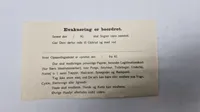 Original evakueringsseddel, ww2