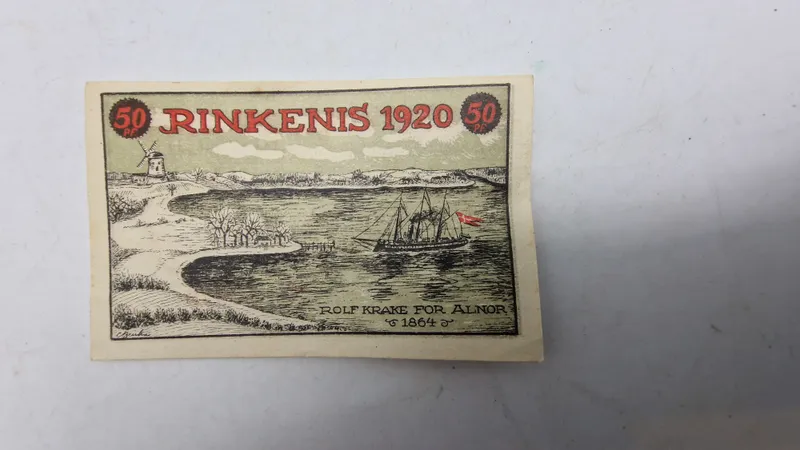 Original nødseddel, Rinkenæs