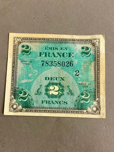 Original invasions pengeseddel fra 1944