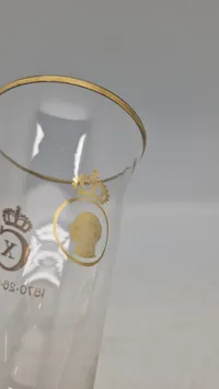 Sjældent Kong Christian X jubilæums glas