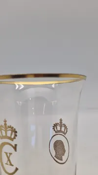 Sjældent Kong Christian X jubilæums glas