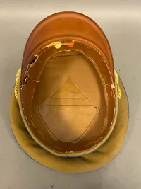 Sjælden original NSDAP kasket for politisk leder - ww2 med RZM label under svedrem