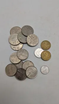 Samling originale israelske shekel, som er Israels officielle valuta