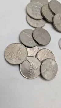 Samling originale israelske shekel, som er Israels officielle valuta