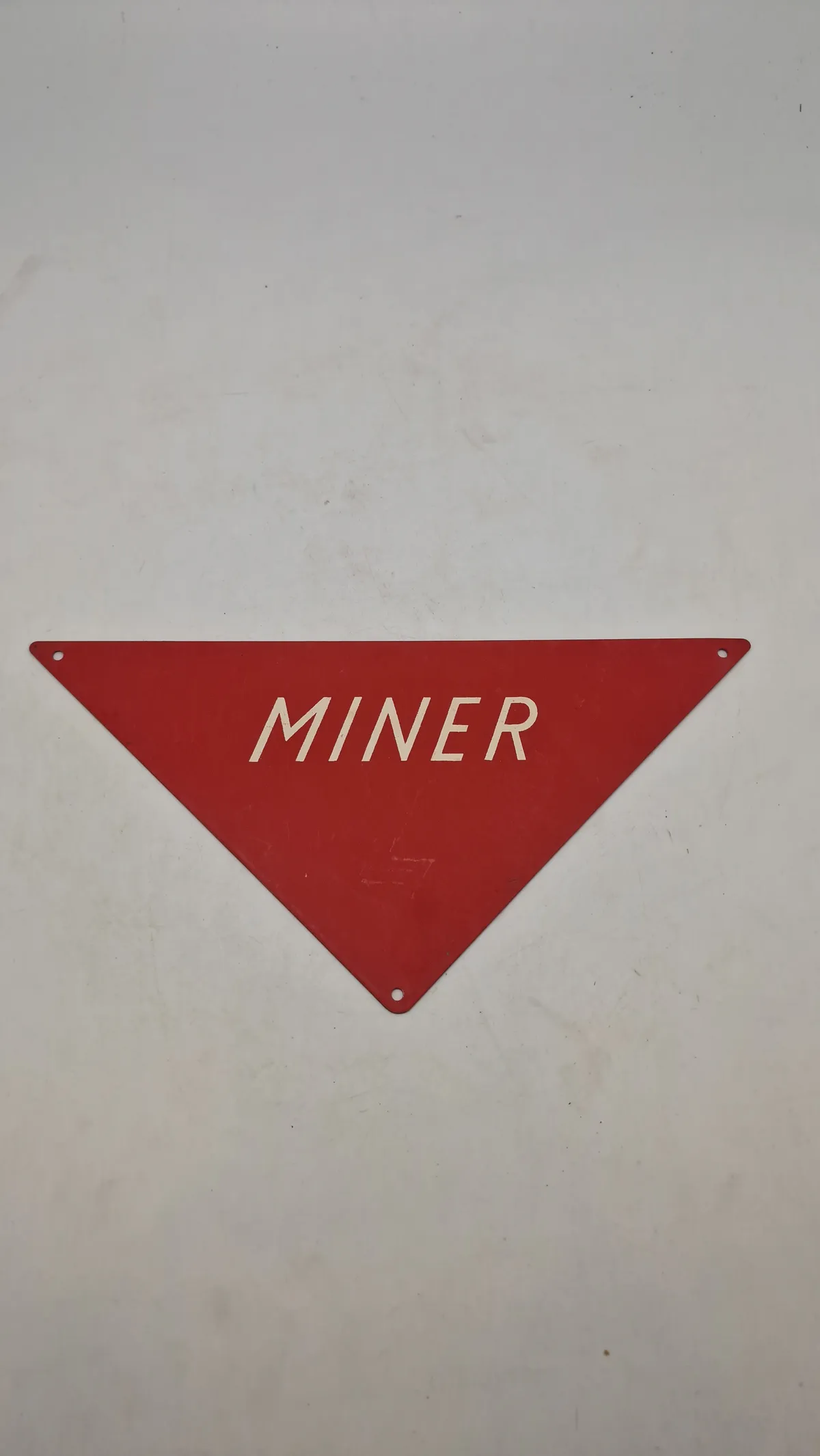 Originalt dansk mine skilt