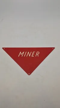 Originalt dansk mine skilt