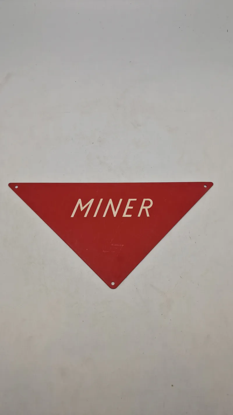 Originalt dansk mine skilt
