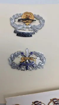 Samling originale Airborne patches, badges mm.