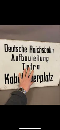 Originalt ww2 skilt fra Deutsche Reichbahn