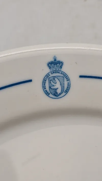 Original tallerken fra Kongelig Grønlandsk Handel