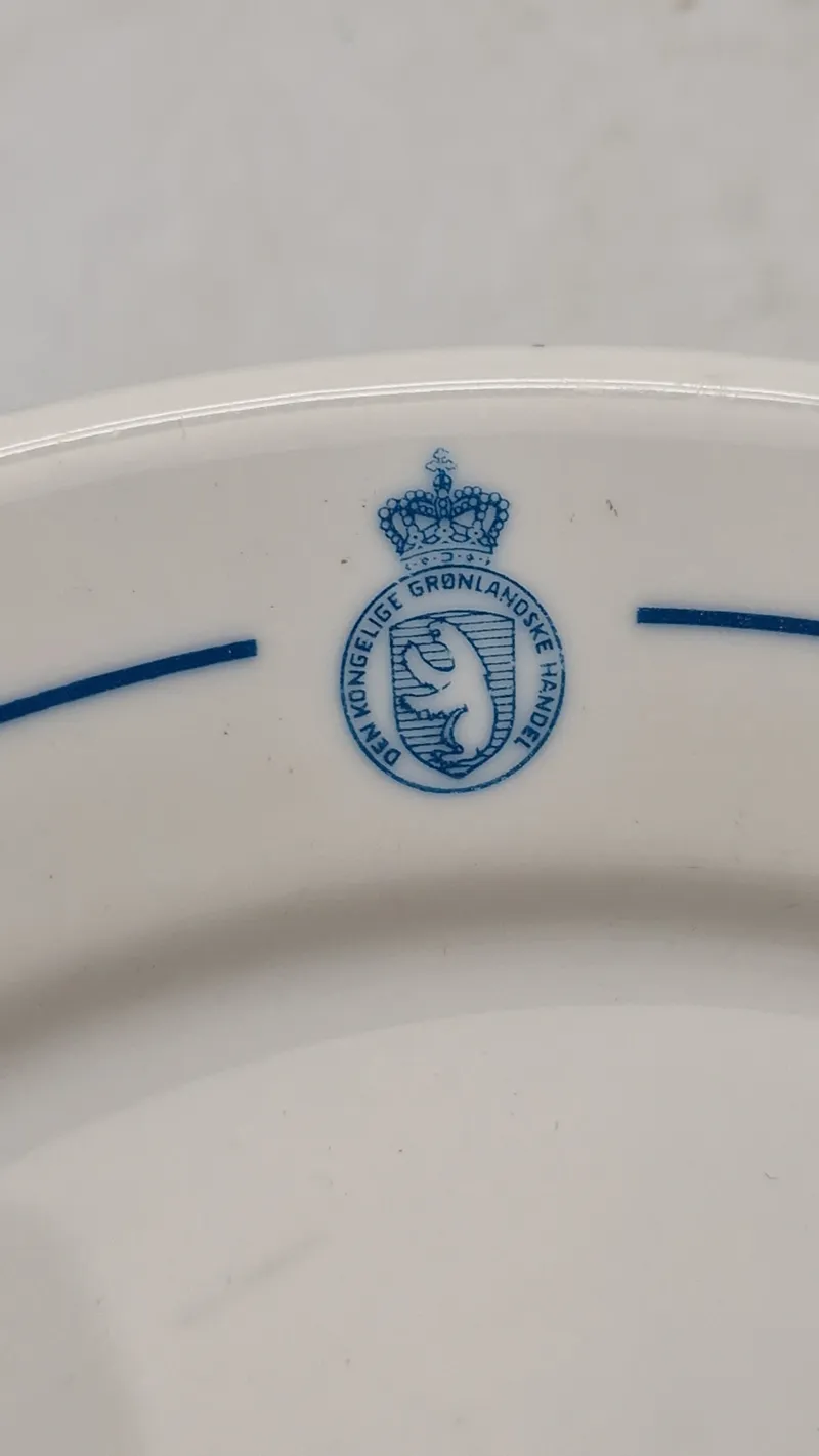 Original tallerken fra Kongelig Grønlandsk Handel